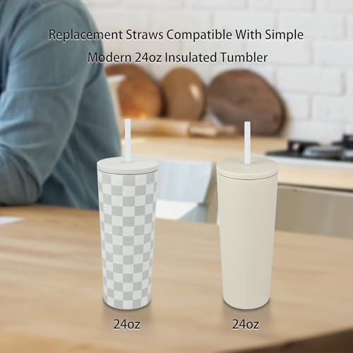 6 Pack Replacement Straws for Simple Modern 24oz Tumblers