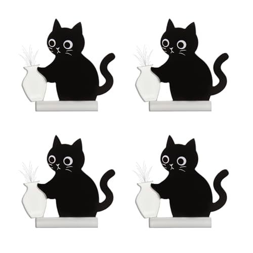 4Pcs Acrylic Cat Whisker Organizer Magnets - Cute Keepsake Decor