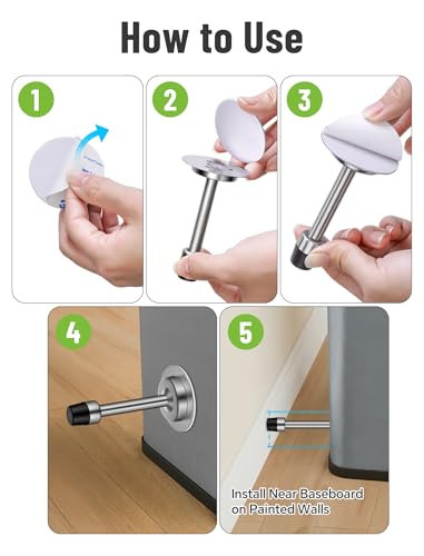 NiHome 2 PCS Stainless Steel Wall Protector for Trash Can