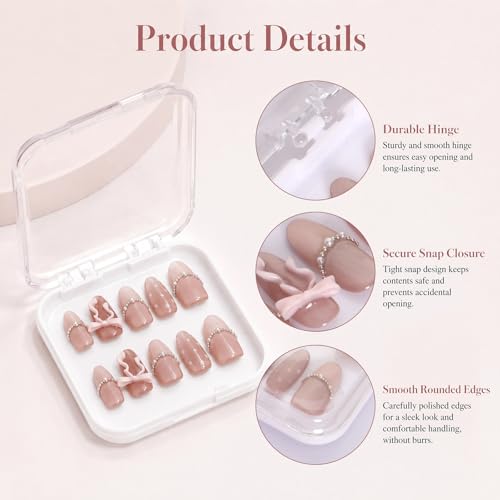 14 Pcs Press On Nail Storage Box Set with Adhesive Tapes for Nail Art
