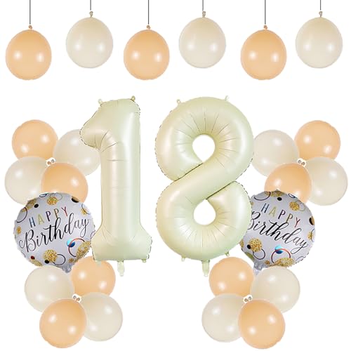 18th Birthday Decorations Party Supplies Set with 32-Inch Balloons