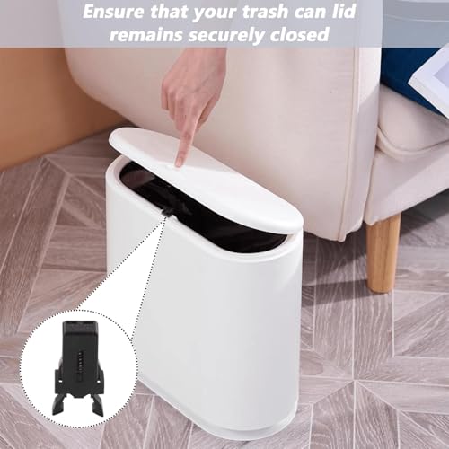 10 Pack Black Plastic Bin Lid Clips with Self-Locking Mechanism