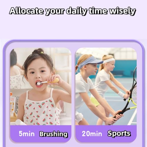 Purple Kids Visual Timer - 60-Minute Countdown Timer for Time Management