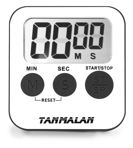 Tanmalan Kitchen Timer - Loud Alarm, Large Display, Easy Use