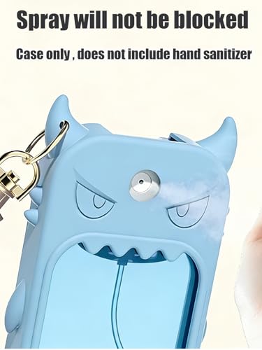 Silicone Case for Touchland Hand Sanitizer Spray with Keychain Blue