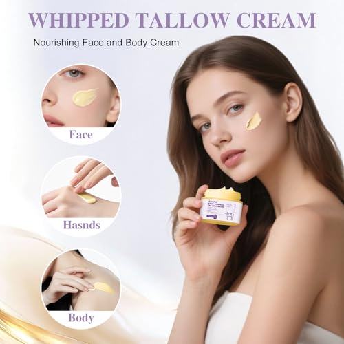 ADOVA Whipped Tallow Balm with Calendula & NAD+ - 2 Pack Face & Body Moisturizer