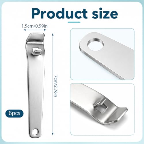 6 Pack Stainless Steel Vial Opener Set for 13mm & 20mm Caps