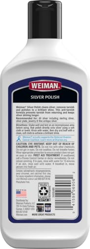 Weiman Silver Polish & Cleaner 3-in-1 - Anti-Tarnish Formula, Pack of 6