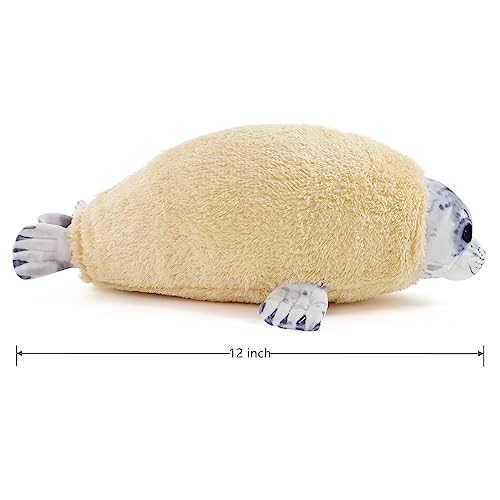 Furvana Chubby Blob Young Seal Pillow - Soft Plushie, Small 12in