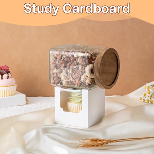 Hoewina 28 PCS White Cupcake Boxes with Window - Individual Containers