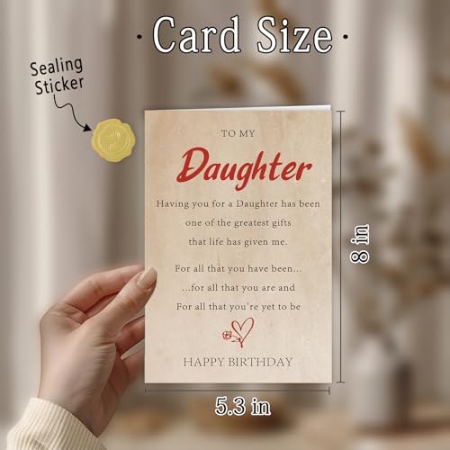 Daughter Birthday Card - Unique Gift for Adult Daughters