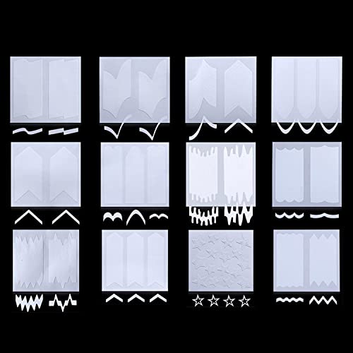 WOKOTO 72 Sheets French Nail Sticker Guides Assorted Designs