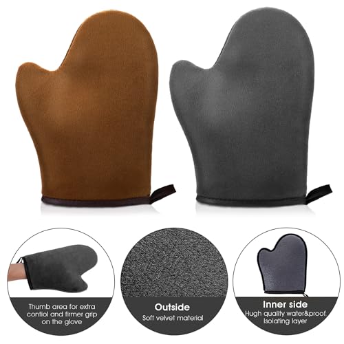 Self Tanning Mitt Applicator 2 Pcs - Streak-Free Tanning Glove with Thumb