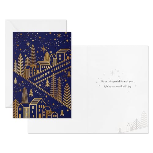 Hallmark Christmas Boxed Greeting Cards with Envelopes 40-Pack Season's Greetings