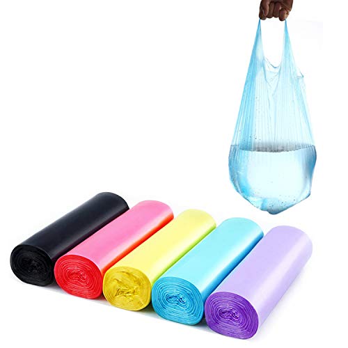 4 Gallon Colorful Handle Tie Trash Bags - 100 Count for Home & Office