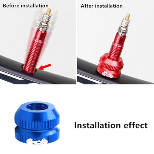 2 Packs Bike Vacuum Tire Presta Valve Nut with Sealed O Rings Cycling Parts for Mountain Road Bike