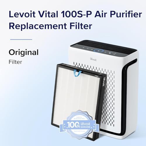 LEVOIT Vital 100S-P Air Purifier Filter - Genuine HEPA & Activated Carbon for Pet Dander & Allergens | 1 Pack