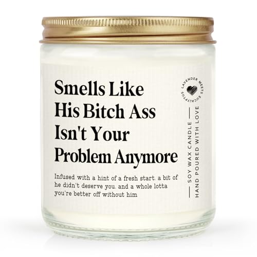 Empowering Divorce Candle Gift - Lavender Scented, 7oz