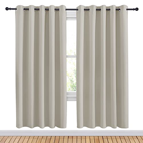 NICETOWN Thermal Insulated Blackout Curtains, 70" x 72" Grommet Panels (Set of 2)