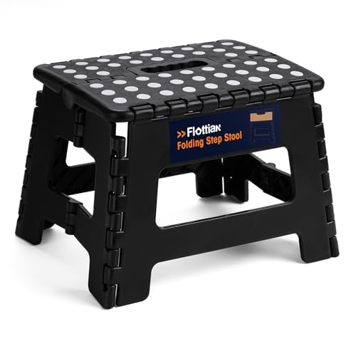 Flottian 9" Folding Step Stool - 300 lbs Capacity, Non-Slip, Portable
