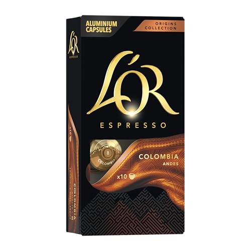 L'OR Espresso Capsules - Medium Roast Colombian Coffee, 10 Count