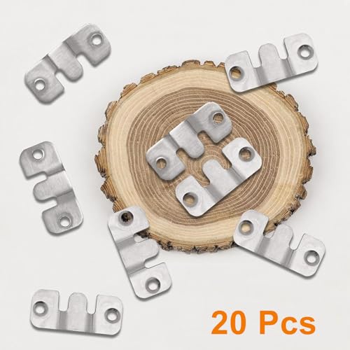 20 Pcs Metal Sectional Couch Connectors, 44x19mm Interlocking Sofa Bracket
