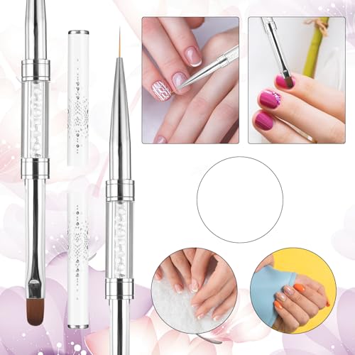 Cobee Double-Ended Nail Builder Gel Brush and Liner Art Tool
