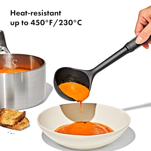 OXO Good Grips Black Nylon Ladle for Soups & Stews