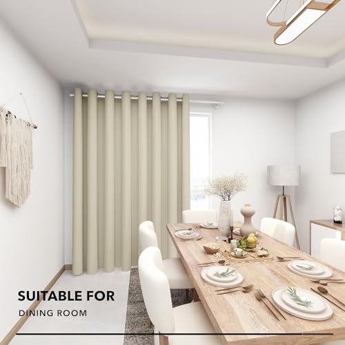Deconovo Light Beige Room Divider Curtain 100"W x 84"L - Pack of 1