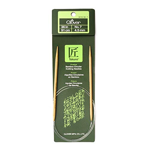 Clover Takumi Bamboo Circular Knitting Needles - 36-Inch, Size 7