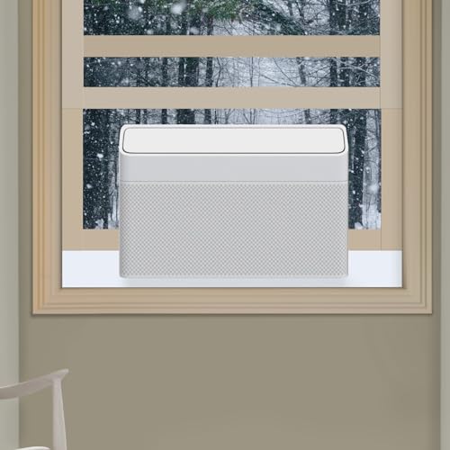 Powrocket U-Shape Window AC Foam Block with Weather Seal Tape - Cold Air Leak Stop, Winter & Summer Insulation, Compatible with Midea