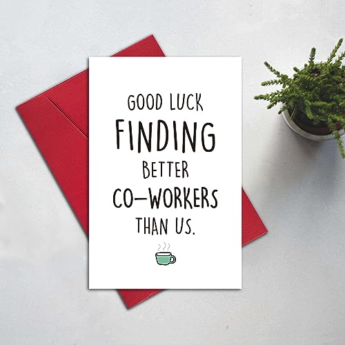 Funny Farewell Card for Coworkers - Good Luck Wishes