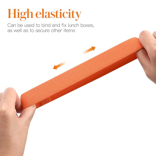 Assorted Color Bento Box Elastic Belt Straps - 4PCS Lunch Box Holders