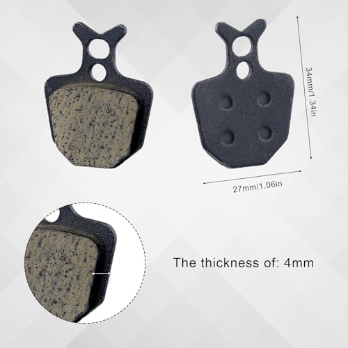 4 Pairs Bike Brake Pads, Excellent Performance Mountain Bike Disk Brake Pads Replacement Compatible with Giant DA6 DA7 DA8, for Formula The One ORO K18 K24