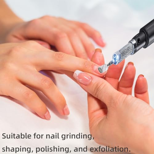 TKYZMS 100 Pcs 180 Grit White Nail Sanding Bands with Mandrel Bit
