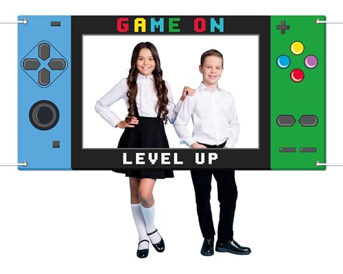 Large 73-Inch Video Game Photo Booth Frame for Birthday Parties