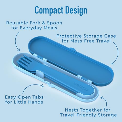 Bentgo Kids Reusable Utensil Set with Travel Case - Blue
