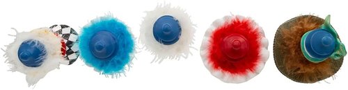 Kurt Adler 6.25-Inch Resin Hollywood Hats Ornament Set - 5 Unique Decorative Pieces