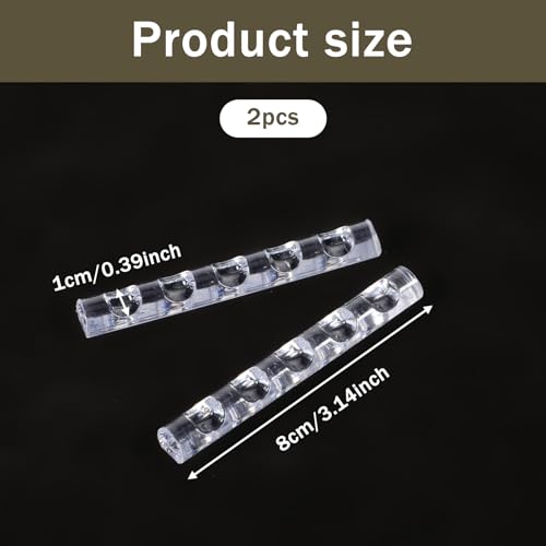 2 Pack Acrylic Nail Art Brush Holder Transparent Crystal Pen Stand