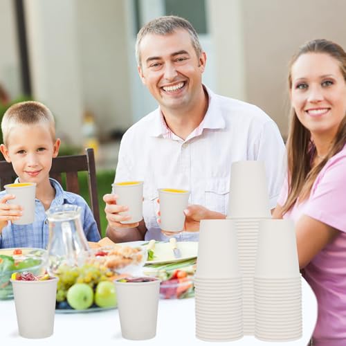 8 Oz Disposable Paper Coffee Cups - 120 Pack for Parties & Travel