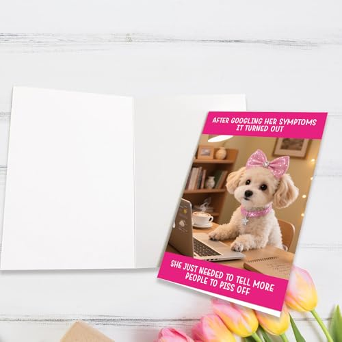 Funny Dog Birthday Card for Women - Hilarious Gift for Dog Moms