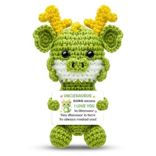 Handmade Crochet Dinosaur Gift for Uncle - I Love You UncleSaurus