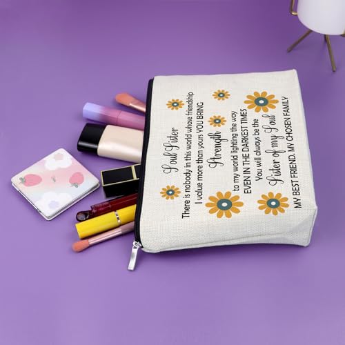 Soul Sister Makeup Bag - Best Friend Cosmetic Travel Pouch Gift