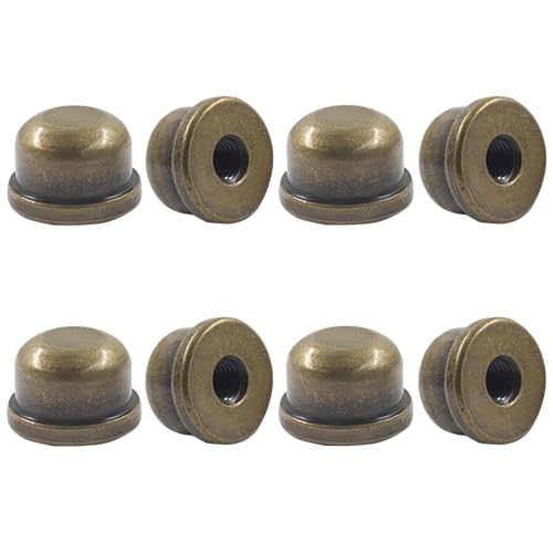8 Pcs Bronze Lamp Finial Caps | 1/4-27 Tapped Knob Accessories