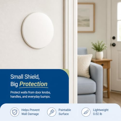 Prime-Line U 9271 Wall Protector - 5-Inch Rigid Vinyl, White