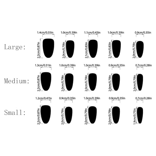 French Tip Press on Nails Medium Almond Acrylic False Nails with Lemon Flower