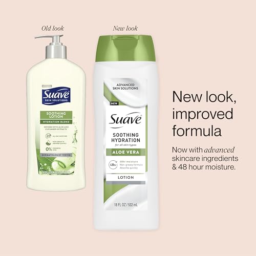 Suave Soothing Hydration Hand & Body Lotion with Aloe Vera, 18 FL OZ