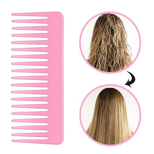 Wide Tooth Hair Combs Set, 2-Piece Anti-Static Detangling Combs for Curly & Wet Hair