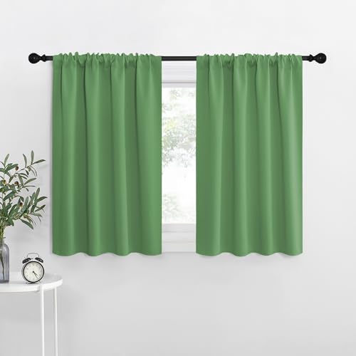 NICETOWN RV Blackout Curtains, Forest Green, 34" x 30", Set of 2