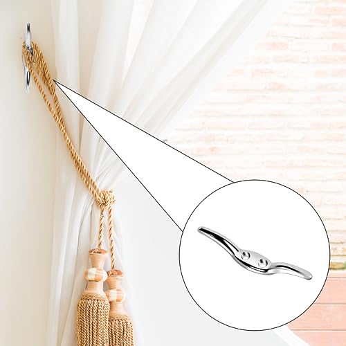 4 Pcs Zinc Alloy Blind Cord Cleats - Safety Curtain Rope Holders with Screws